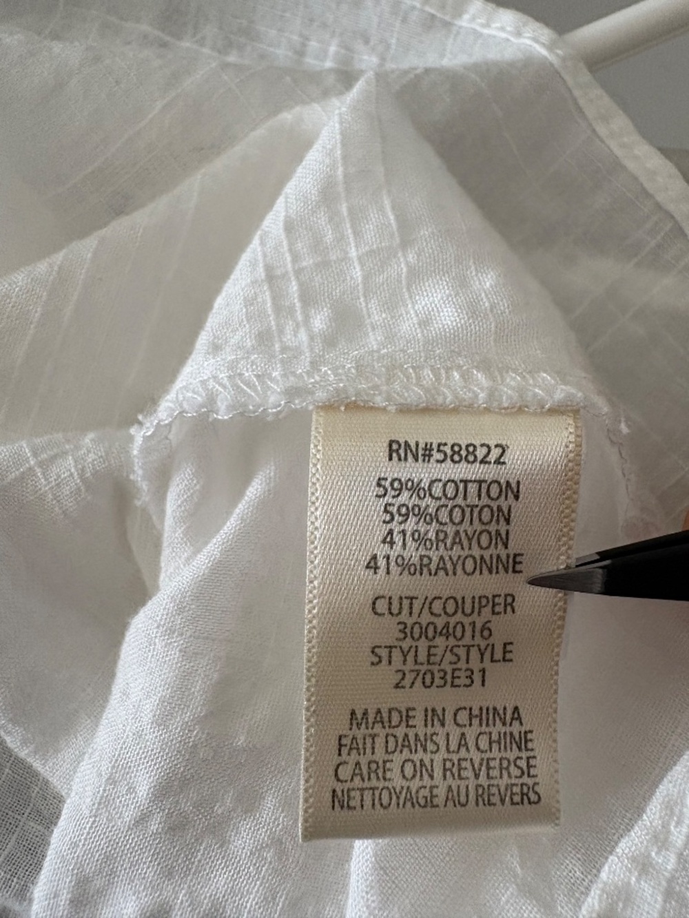 Embroidered White Max Studio Gauzy Shirt Size Medium - Picture 7 of 7